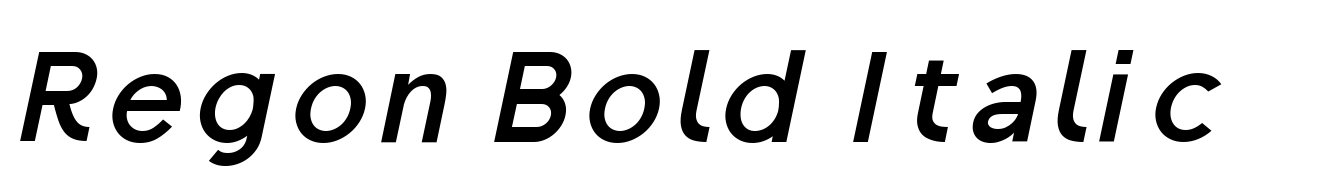 Regon Bold Italic
